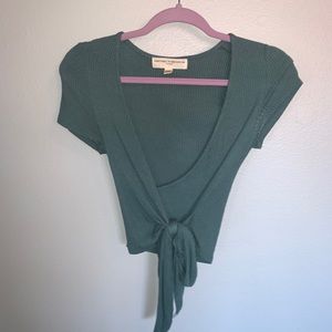 Urban Outfitters Ribbed Tie Shirt